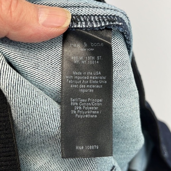 RAG & BONE DARK WASH‎ SKINNY JEANS EUC SZ 8 - Picture 8 of 8